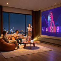 Proyektor Laser RGB Triple ODM OEM Android 11 HDR 4K dengan Speaker Terintegrasi Versi Global AS Smart Auto Focus DLP Home Theater