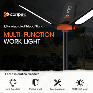 Telescopic Rod cắm trại đèn gió bảo vệ chống thấm nước chuyên nghiệp cắm trại phụ kiện 10000LM 12V ngoài trời LED vườn ánh sáng - Product Image 2