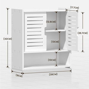 Công suất lớn Nhiều Lớp Treo Tủ lưu trữ phòng tắm xuyên biên giới nhà vệ sinh kệ tủ tường đơn tầng thiết kế nhựa - Product Image 6
