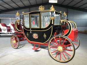 Carruaje de Caballos Real Europeo de Lujo Personalizado, Carruaje Romántico Vintage para Bodas - Product Image 4