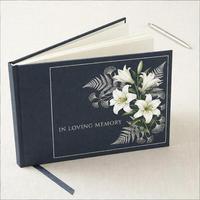 Livre d'or funéraire personnalisé, livre commémoratif, carnet de condoléances à couverture rigide, impression de logo