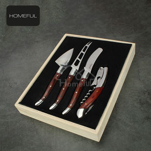 Ensemble de couteaux à <span class=keywords><strong>fromage</strong></span> et à beurre <span class=keywords><strong>Laguiole</strong></span> de vente chaude avec tire-bouchon en métal - Product Image 4