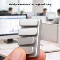 Direct usine, Mini jouet magnétique anti-stress en alliage de zinc, avec poignée à bascule, anneaux de pression piano et poussoir de pièces de monnaie