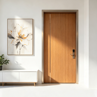 Porte en bois massif avec cadre de porte, Usine transfrontalière, Appartements d'usine, Porte en bois simple, Ensemble complet de battants de porte en bois