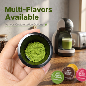 Paquete de Muestras de Cápsulas de Matcha Compatibles con Sistemas Dolce Gusto, Cápsulas de Té Verde Orgánico de Grado Ceremonial, Etiquetado Privado - Product Image 1