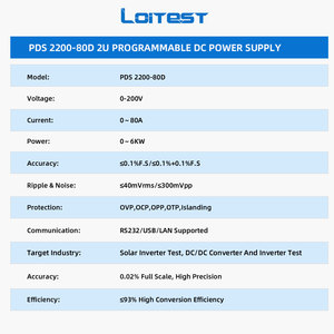 Fuente de Alimentación Programable para Montaje en Rack 2U PDS2200-80D 200V 80A 6KW, Compatible con Onda Arbitraria, Alta Tensión en Línea - Product Image 2