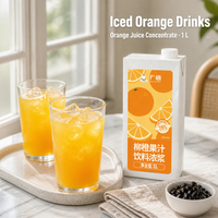 Concentré de jus d'orange 1L, base de jus de fruits concentré à 75% de jus, pour les magasins de bubble tea, les cafés, les boissons