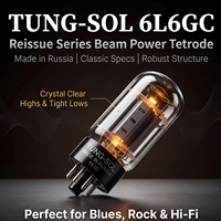 TUNG-SOL Reissue 6L6GC Tube Tétrode de Puissance à Électrodes Coulissantes, Paire/Quartette Assortie, Remplace Directement les 6L6 5881 6P3P pour Amplificateur de Guitare Hi-Fi