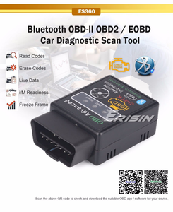 Stock UE, livraison gratuite, Erisin ES360-1 Super Mini Bluetooth OBDII Scanner avec boîte de vente au détail - Product Image 1