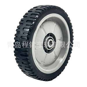Cheng Jin Vehicles 8 Inch <b>Plastic</b> Lawnmower Drive <b>Wheel</b> With Bearing Solid Tire - Product Image 2