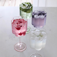 Ensemble de gobelets à vin en forme de fleur, sans plomb, 175, 230, 380 ml, 6 pièces, pour fête, mariage