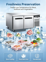 Refrigerador Comercial Eléctrico de Acero Inoxidable de Una Sola Temperatura para Mostrador/Banco de Trabajo