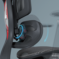 Chaise de bureau exécutive ergonomique en maille avec support lombaire, siège de travail réglable pour bureau informatique, mobilier de bureau en gros