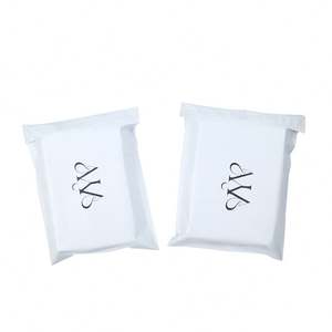 Sac d'expédition en polymailleur compostable personnalisé blanc, sac d'expédition en polymailleur, enveloppes d'expédition, sacs en polyéthylène pour vêtements - Product Image 2