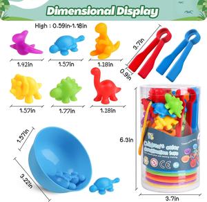 Comptage des animaux tri des couleurs jeux assortis avec bols de tri Montessori sensoriel apprentissage précoce jouets de motricité fine - Product Image 5