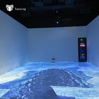 Projection immersive 3D intérieure et extérieure, mapping multi-canaux, capteur interactif, jeux au sol, projecteur