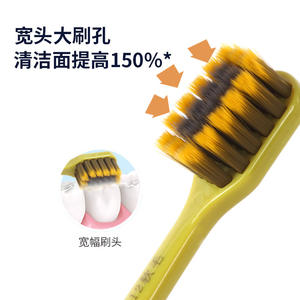 Ensemble de 5 brosses à dents Maillard pour couple, usage domestique, poils doux et fins, petite tête large, charbon de bois coloré, e-commerce, diffusion en direct - Product Image 1
