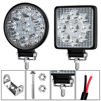 Luz de Trabajo LED para Automóvil, Mini Redonda de 3 Pulgadas, 42W, Luces Auxiliares de Ingeniería, Lámpara de Trabajo Modificada para Todoterreno, Luz de Trabajo LED
