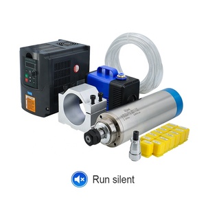 Hltnc 2.2 kW 110V/220V làm mát bằng nước trục chính + VFD + Máy bơm nước + Khung 80mm + Máy khắc Collet er20 cho CNC - Product Image 5