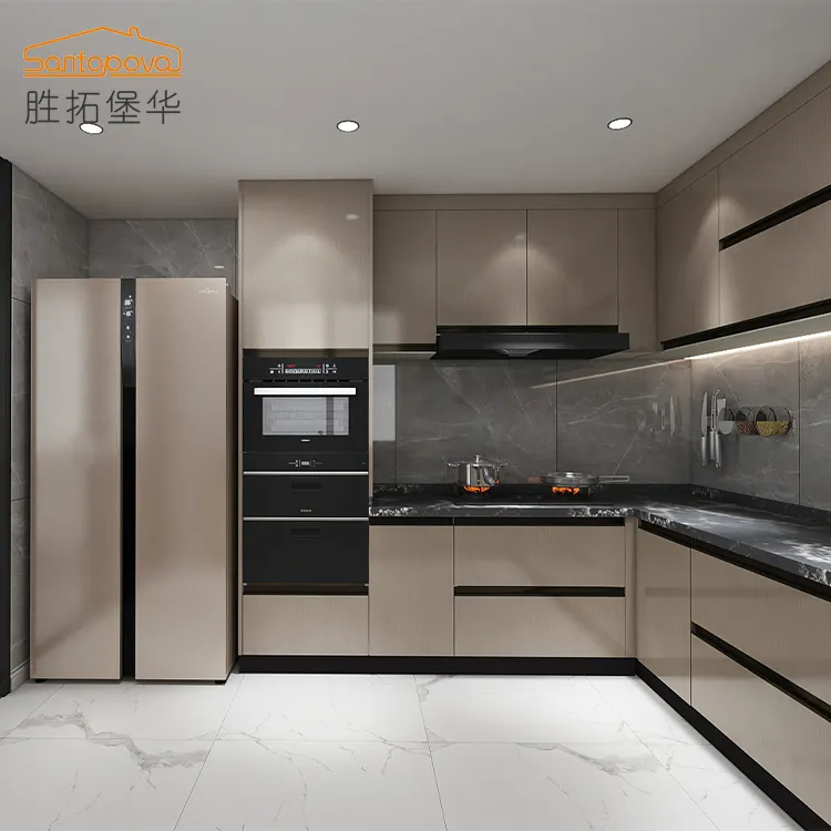Kabinet dapur lengkap furnitur penyimpanan lemari digunakan craigslist modular Set murah desain modern lemari dapur