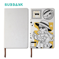 Sous-banque Sublimation Cuir Journal Blancs Personnalisé Pleine Taille Impression Logo Sublimation Journal Carnet