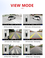 Kit de caméra de recul 360 degrés Wemaer 3D pour voiture, système de stationnement, caméra de recul 360 pour véhicule, compatible CVBS AHD Android