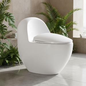 WC monobloc moderne en céramique avec chasse d'eau à double siphon, couleur blanc mat, design anti-regard, économie d'eau - Product Image 4