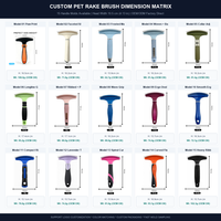 Peigne démêlant doux OEM/ODM d'usine, râteau à sous-panneaux à picots en acier inoxydable, brosse de toilettage pour chiens et chats