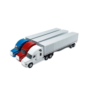 Camion plateau américain en alliage à l'échelle 1/64 de 25,5 centimètres avec logo – Modèle de camion conteneur - Product Image 2
