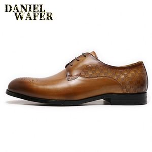 Zapatos Oxford de Vestir para Hombre, de Cuero Genuino Italiano, Color Marrón, con Cordones, para Boda, Oficina, Traje - Product Image 6