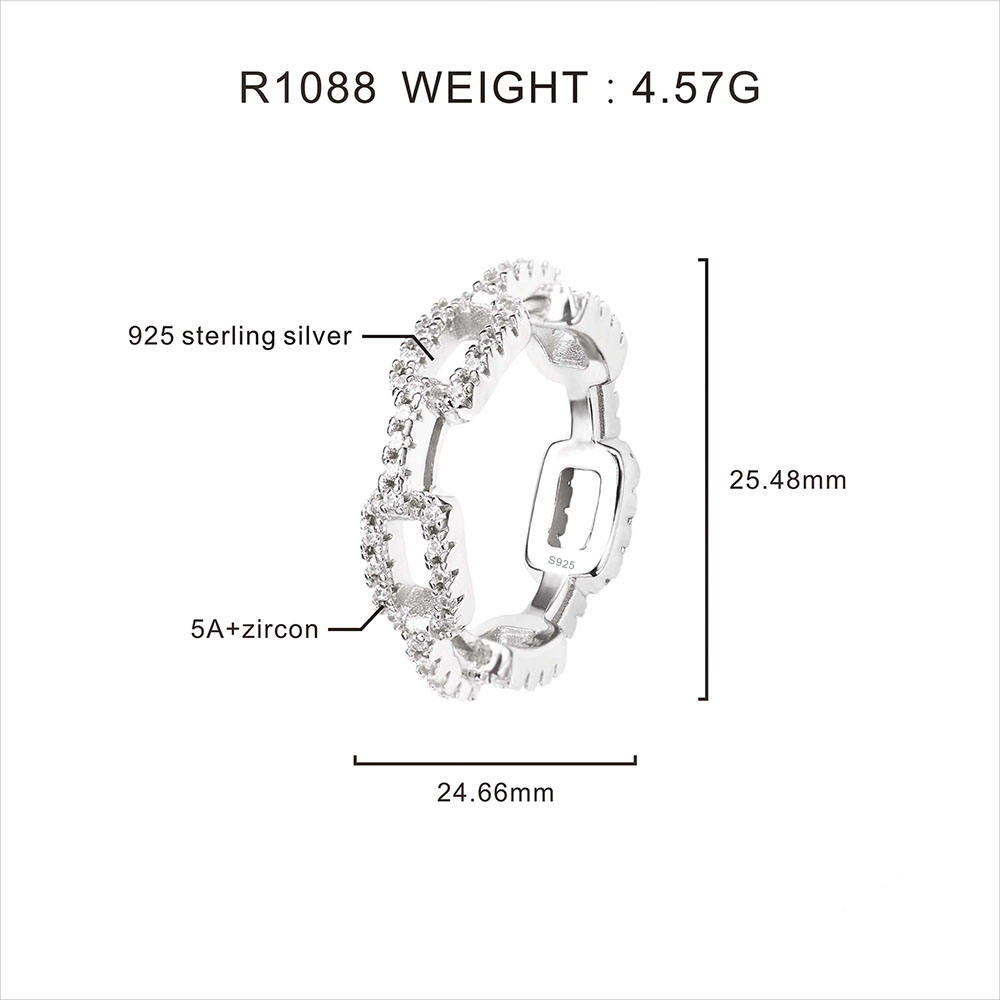 FOXI Pure 925 Silver Rings - Ready to Ship Hollow Out Band