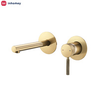 Robinet Mitigeur Mural Monocommande en Laiton Chromé pour Lavabo de Salle de Bain, Design Moderne, Modèle 7603