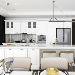 Sofeyia Hiện Đại Trắng PVC Lớn Tủ Bếp MDF Carcase Với Vòi Nước Bản Lề Ngăn Kéo Basket-Cho Phòng đựng thức ăn Góc Tủ Thiết Kế - Product Image 2