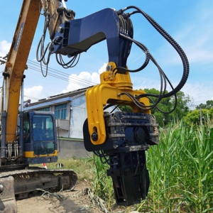 เครื่องตอกเสาเข็มไฮดรอลิกคุณภาพสูง bibo สำหรับเสาซีเมนต์ เครื่องตอกแผ่นเหล็ก เครื่องตอกแผ่นเหล็กแบบสั่นสะเทือนความถี่สูง - Product Image 2