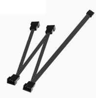 Kabel adaptor kipas komputer - Kabel kipas datar tembaga penuh tipe M 4-pin kecil, satu-ke-dua hingga satu-ke-enam