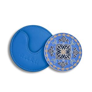 Estuche de PU Promocional de Color Personalizado Estilo Natural con Nombre de Marca, Espejo de Maquillaje Portátil para Espectáculos en Vivo - Product Image 1