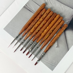 <b>Natural</b> Wood Handle Nail Brush Professional Gel <b>Painting</b> Brush for High End Nail Salon Supplier - Product Image 5