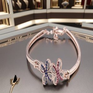 เครื่องประดับ Kada กำไลข้อมือสีเงินคุณภาพดีประดับ925ของผู้หญิงดีไซน์เนอร์ - Product Image 1