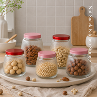 Pot de conservation carré en verre borosilicate avec couvercle en bambou, récipient alimentaire hermétique pour garde-manger, céréales, pâtes, noix, thé