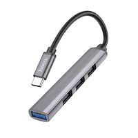 Hoco grosir Laptop konektor perpanjang HB26 4 In 1 USB ke USB 3.0 + USB 2.0*3 adaptor