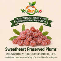 Prunes confites en vrac OEM, acidulées, moelleuses, friandises séchées, bonbons traditionnels chinois, naturels, 10 kg, prêts à consommer