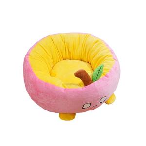 Роскошная зимняя однотонная лежанка для собак и кошек, съемная, моющаяся, круглая, плюшевая, теплая, для домашних животных - Product Image 5