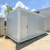 Magasin conteneur moderne de 20 pieds et 40 pieds en kit, avec 3 chambres, en acier robuste, conception pliable et portable pour application en centre commercial