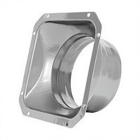 Connecteur de raccordement de conduit flexible de 150 mm pour usage hospitalier industriel, en fer galvanisé, norme ANSI, raccord rond carré de 6 pouces