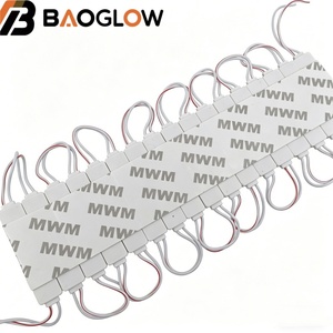 โมดูลไฟ LED SMD 2835 DC12v IP65 3 หลอด 1.5W แสงสีขาวเย็น แดง ชมพู  พร้อมขายึดทองแดง แผ่นรองอะลูมิเนียม สำหรับป้ายไฟ - Product Image 3