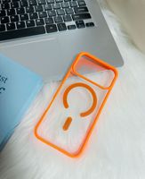 Coque Magnétique Transparente pour iPhone 18 17 16 15 Pro Max Compatible Ultra Fine Bords Noirs Mats en Acrylique Antichoc
