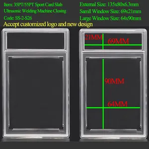 100PCS Clear Small Plastic PP PVC Acrylic Display Case For PSA Card Baseball CGC Slabs For Pokemon Ultrasonic Card Holder Case