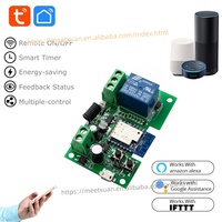 Module d'interrupteur intelligent pour maison connectée Tuya WiFi 1CH 7-32V 10A Relais Télécommande radiofréquence Minuterie intelligente Alexa Google Home