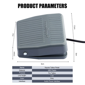 Pedal de máquina de tatuaje de alta calidad, conector de 6.35mm, fácil operación, interruptor de pie duradero, accesorio profesional para maquillaje permanente - Product Image 3