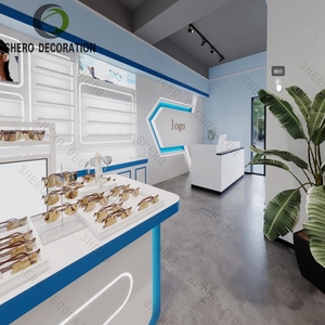 ตู้โชว์กระจกไม้พร้อมไฟ LED แบบกำหนดเองสำหรับร้านค้าปลีกทันสมัย - Product Image 4